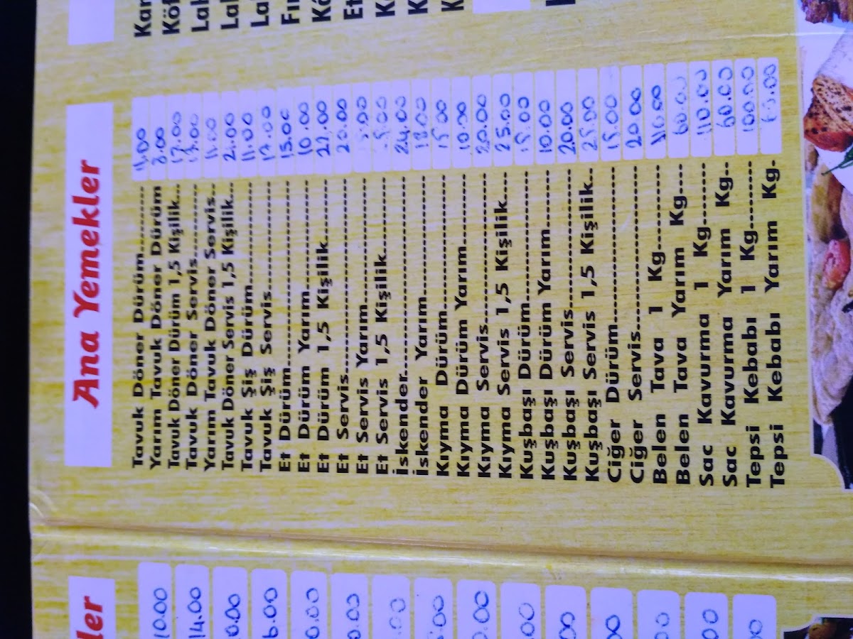 Menu Pehlivan Döner Ve Kebap Salonu-5